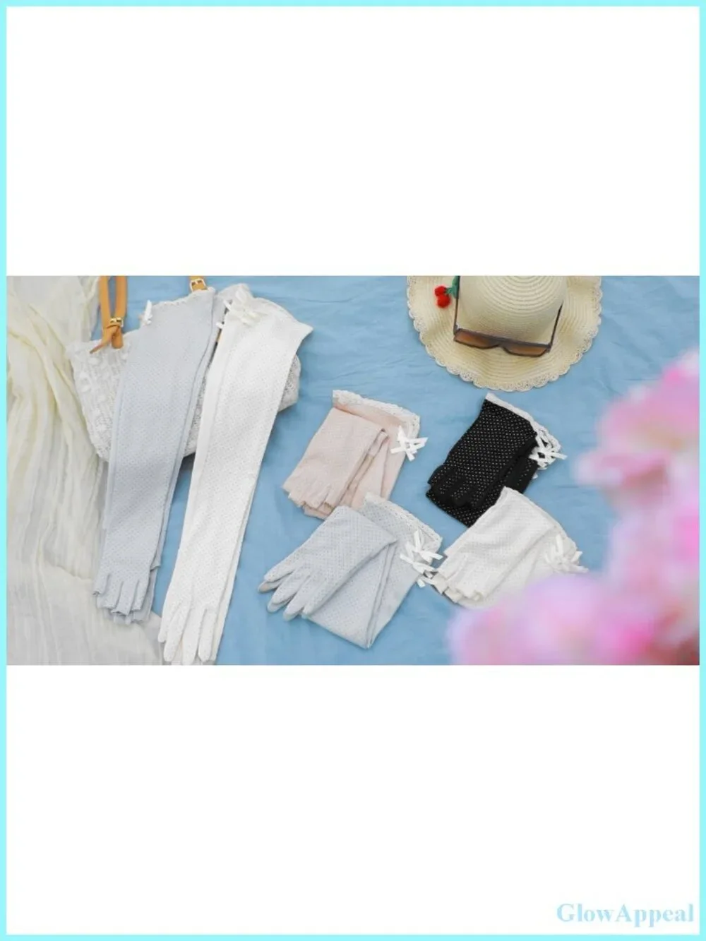 UV Protection Fingerless Gloves with Touchscreen Lace Trim